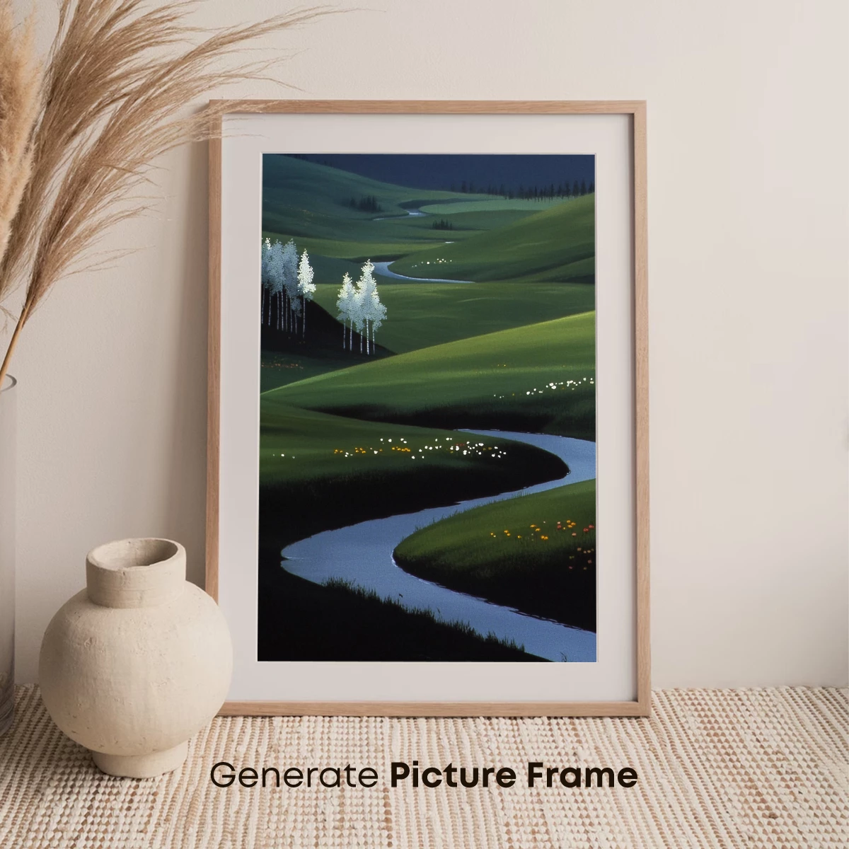 Luminous River Valley: A Surreal Landscape Symphony - Image 7