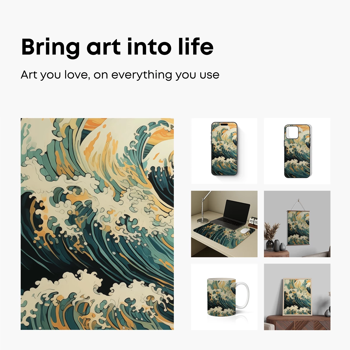 Hokusai's Digital Wave Symphony - Image 2