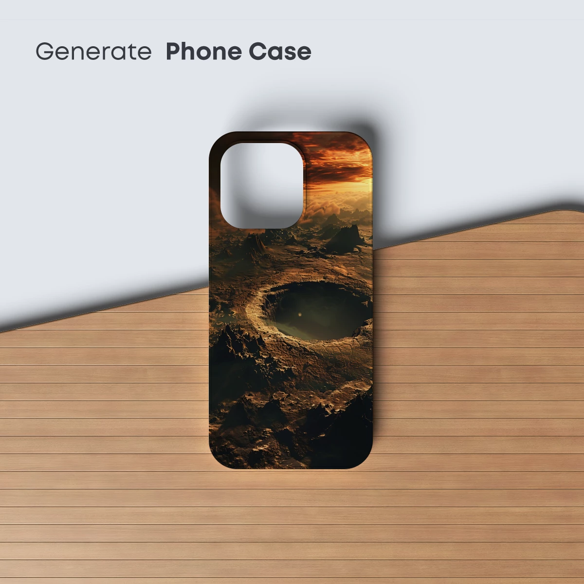 Alien Crater Sunset: A Surreal Landscape Odyssey - Image 3