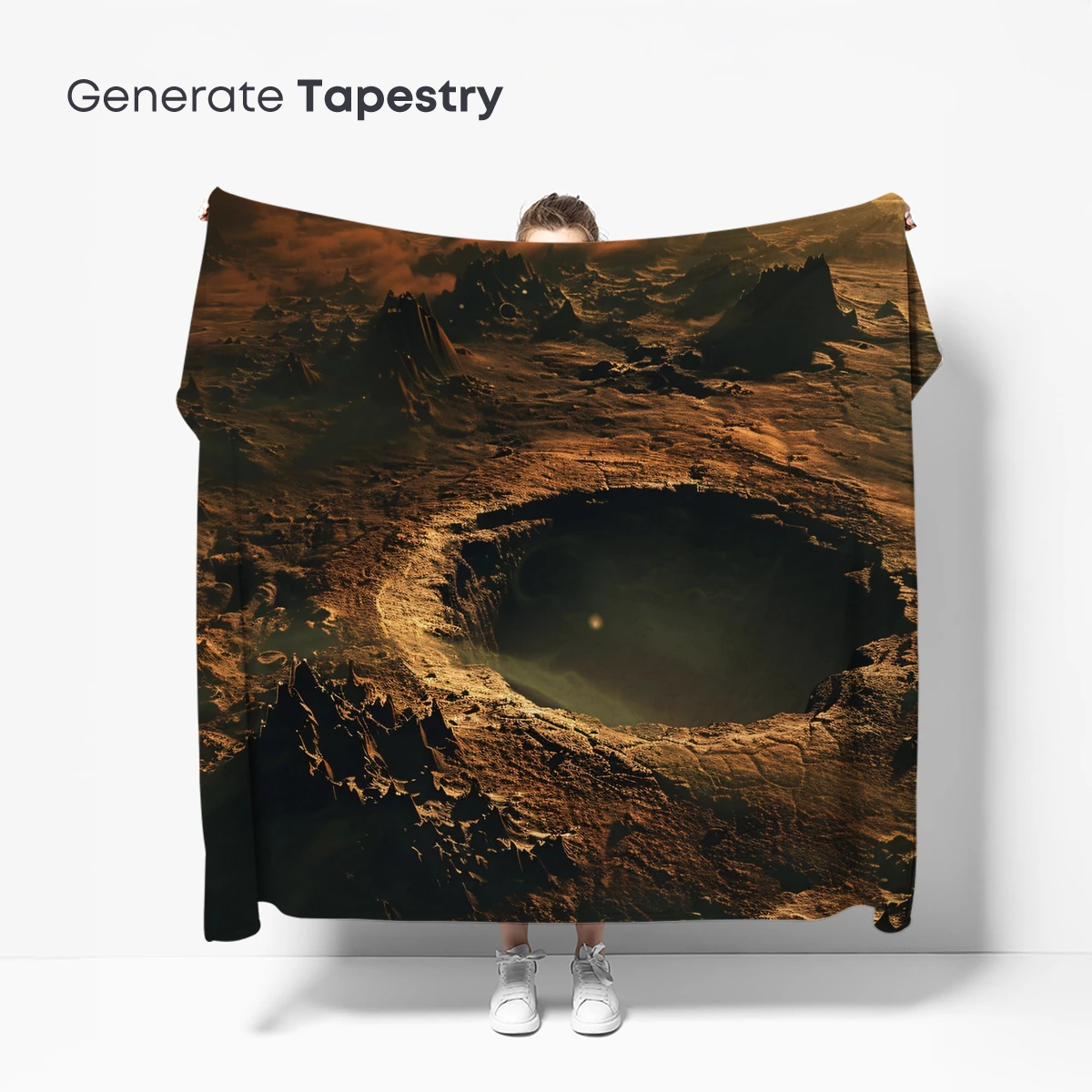 Alien Crater Sunset: A Surreal Landscape Odyssey - Image 5