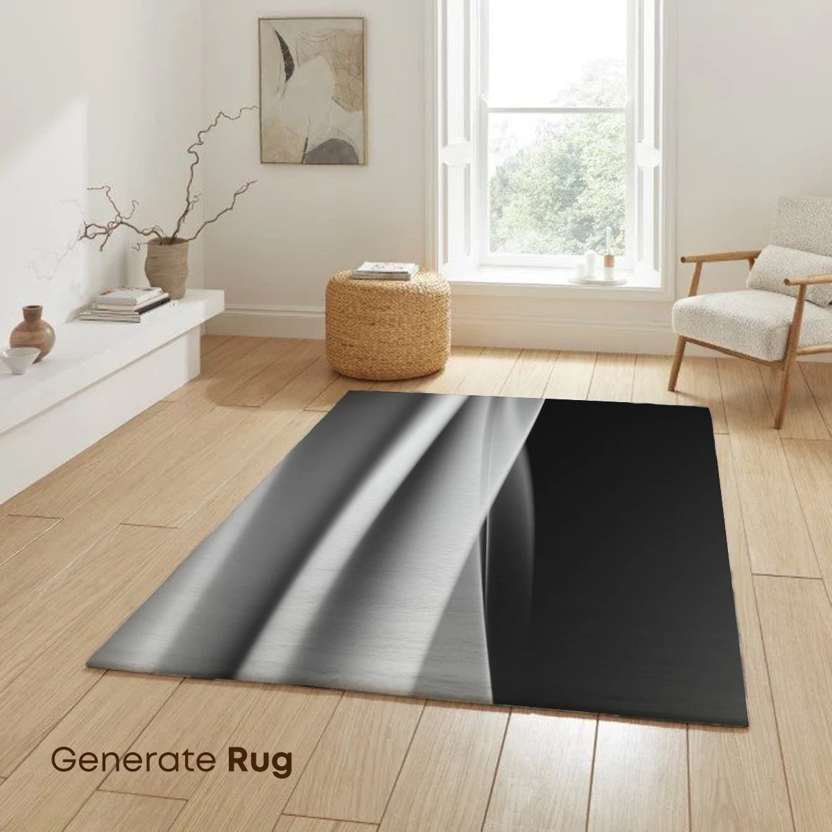 Elegant Silk Waves: Monochrome Flow - Image 6