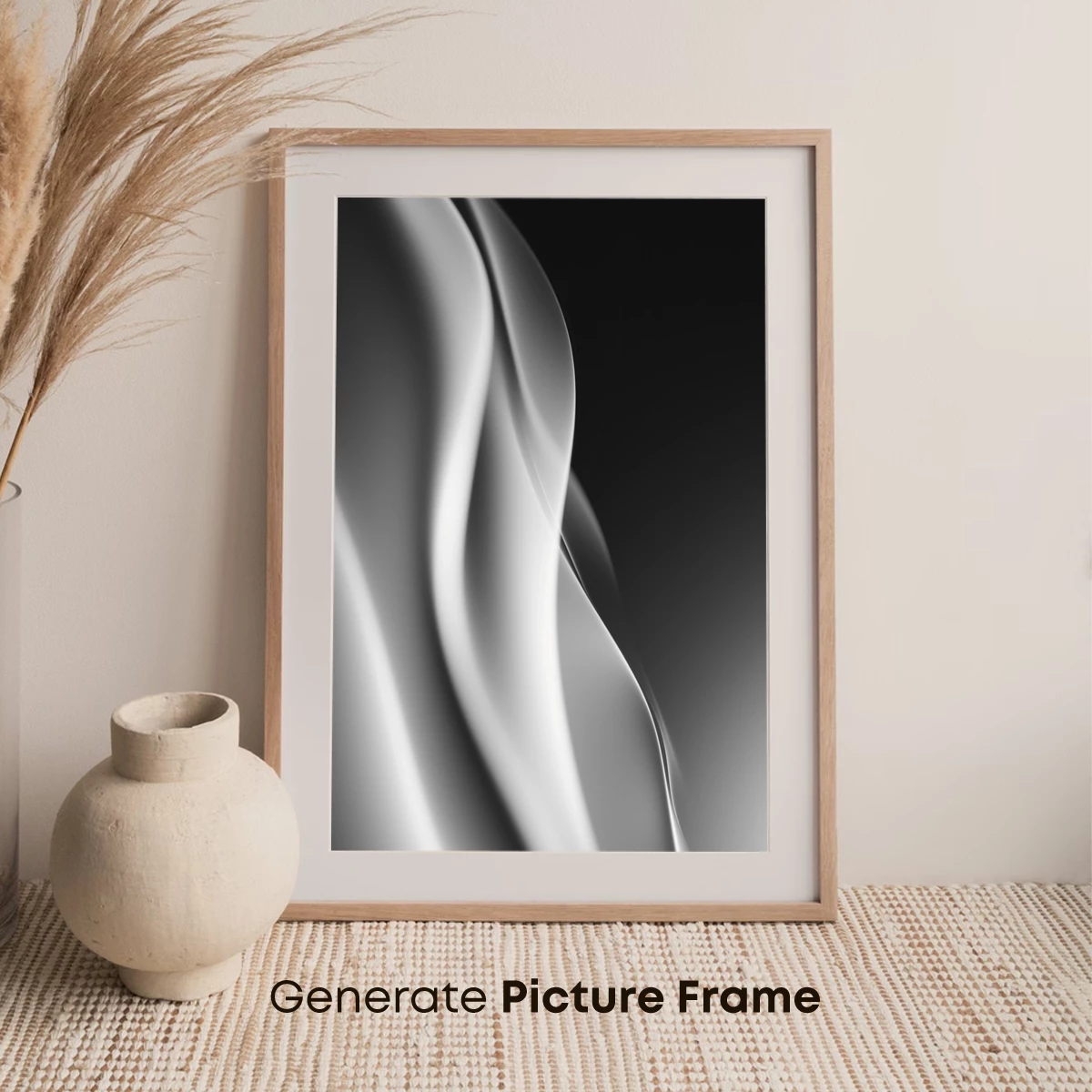 Elegant Silk Waves: Monochrome Flow - Image 7