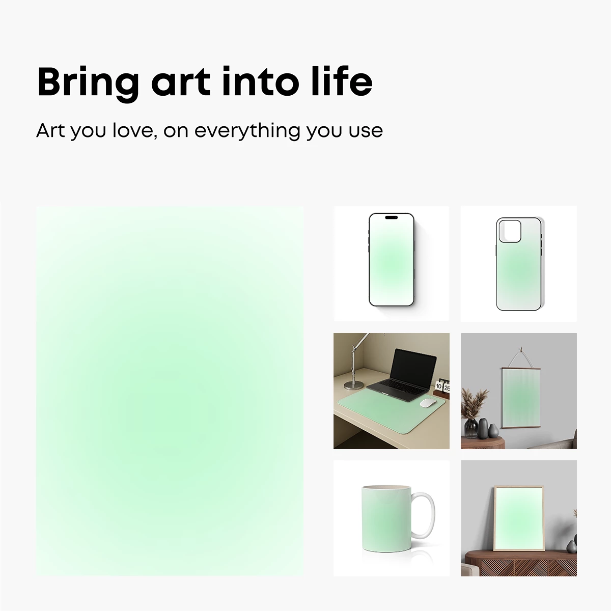 Ethereal Green Gradient: A Soft Dawn - Image 2