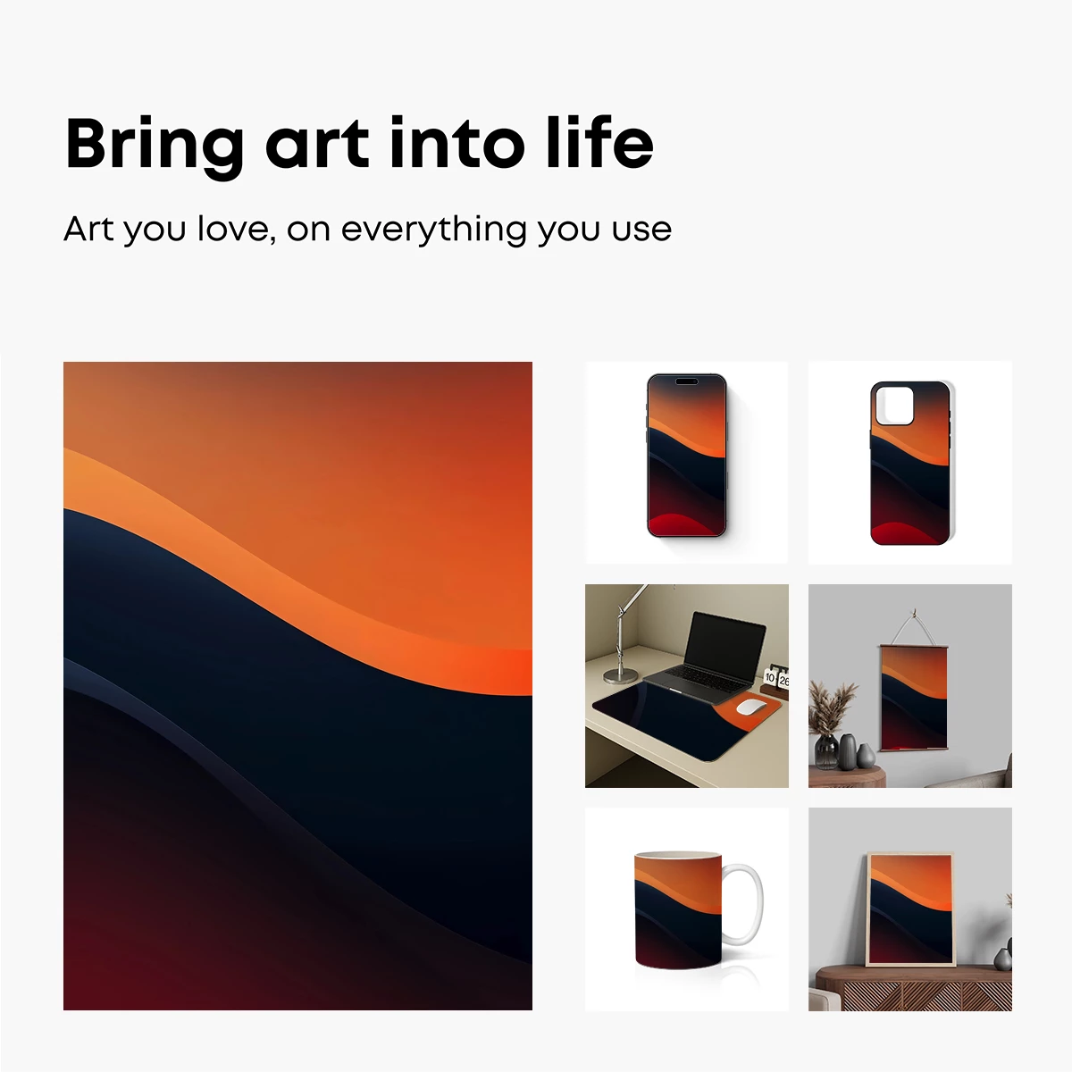 Abstract Sunset Waves - Image 2