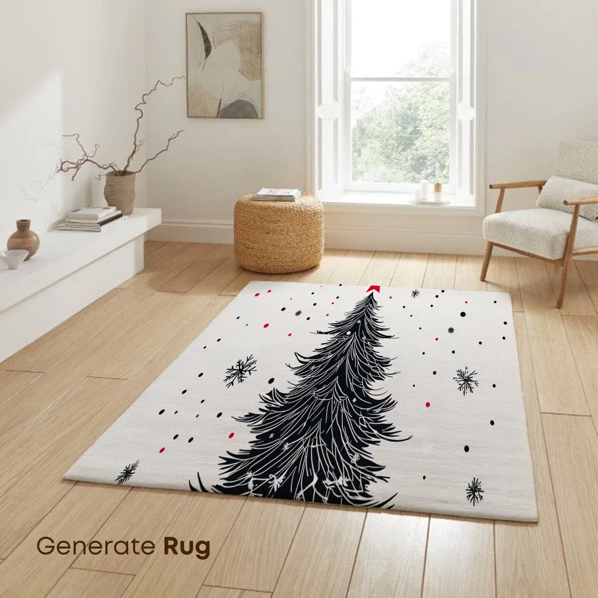 Festive Pine with Star: Winter Wonderland Art - Image 6