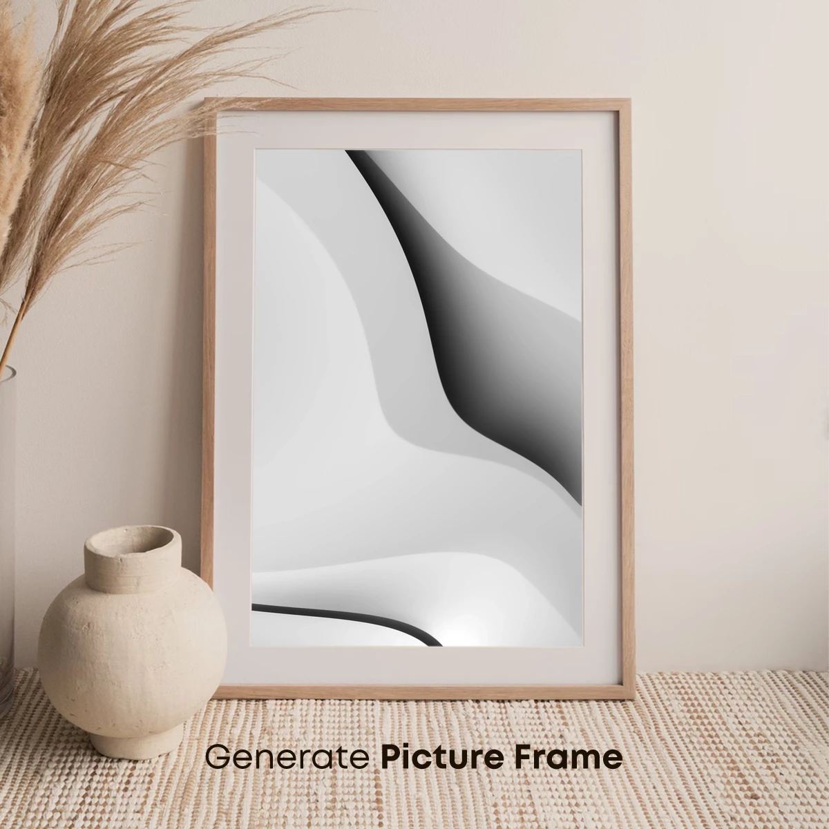 Elegant Curves: Monochrome Flow Art - Image 7