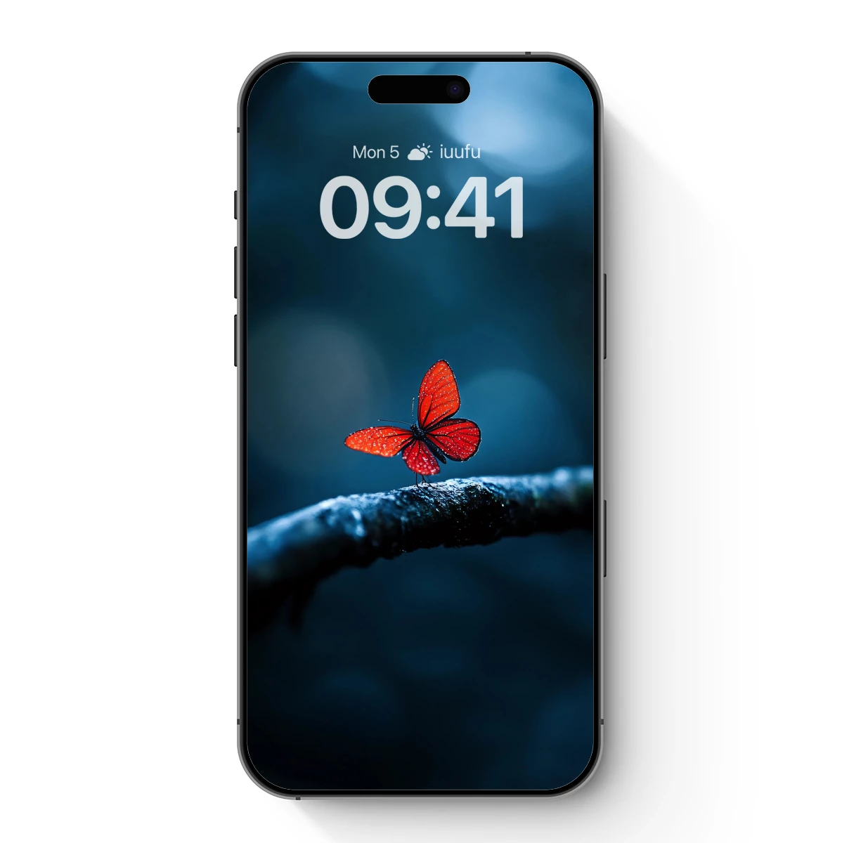 Crimson Butterfly on Twilight Branch