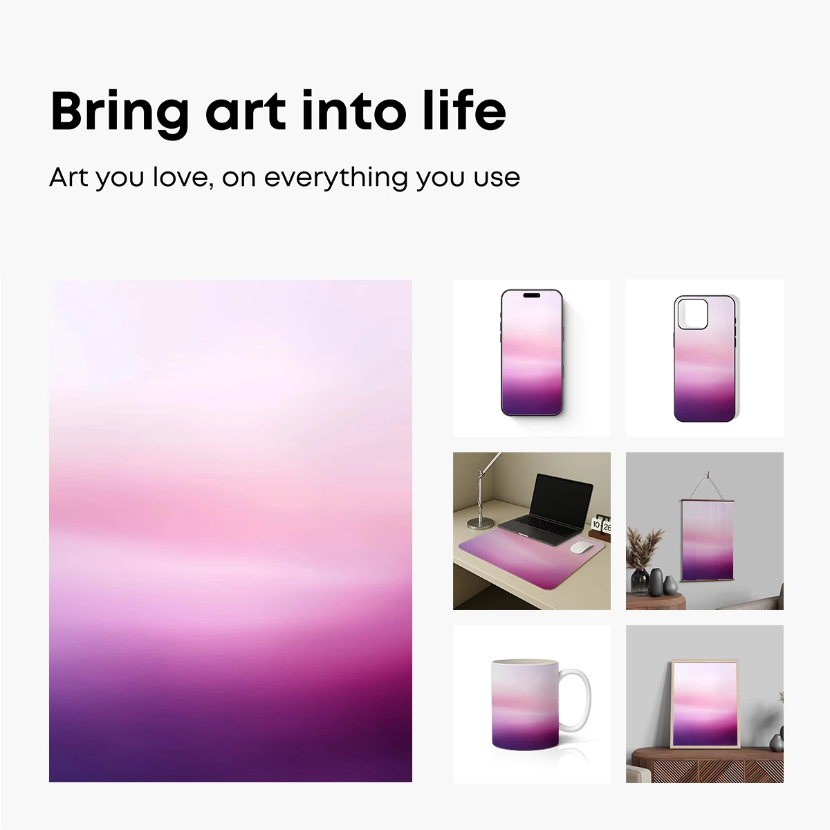 Ethereal Horizon: Blurred Pink and Purple Hues - Image 2