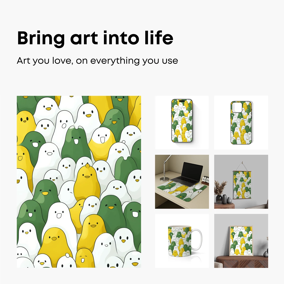 Chubby Avocado Squad: A Quirky Cartoon Gathering - Image 2