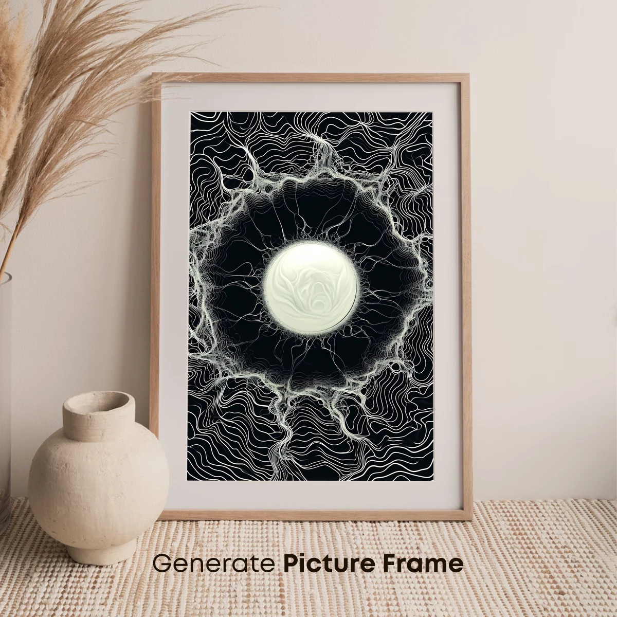 Ethereal Vortex: Cosmic Energy in Wavy Lines - Image 7