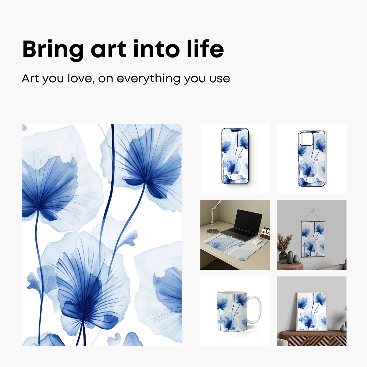 Ethereal Blue Lotus: Watercolor Transparency - Image 2