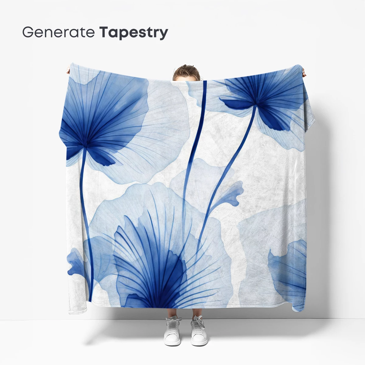 Ethereal Blue Lotus: Watercolor Transparency - Image 5