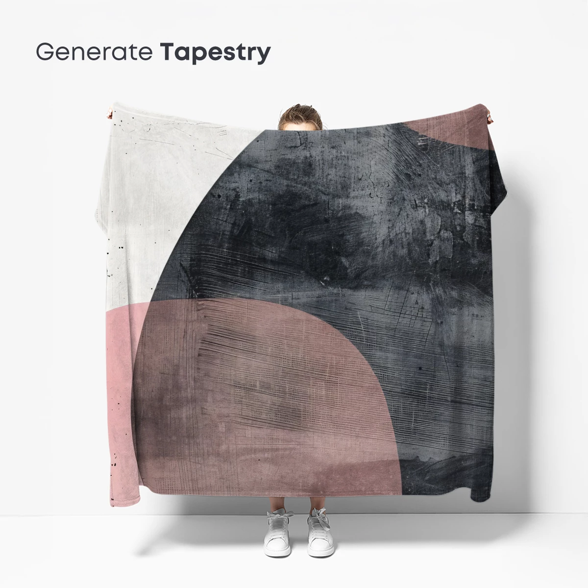 Abstract Fusion: Pink, Gray, and Black Harmony - Image 5