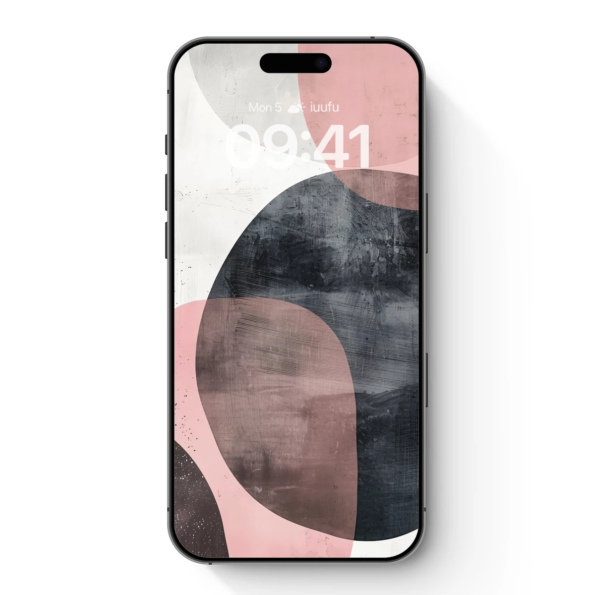 Abstract Fusion: Pink, Gray, and Black Harmony