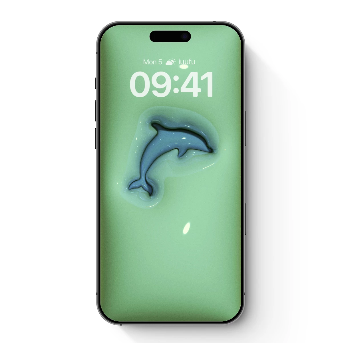 Elegant Dolphin in Glassy Embrace