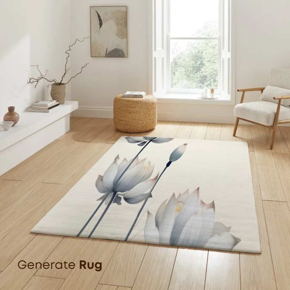 Elegant Lotus Serenity: Watercolor Blossoms in Harmony - Image 6