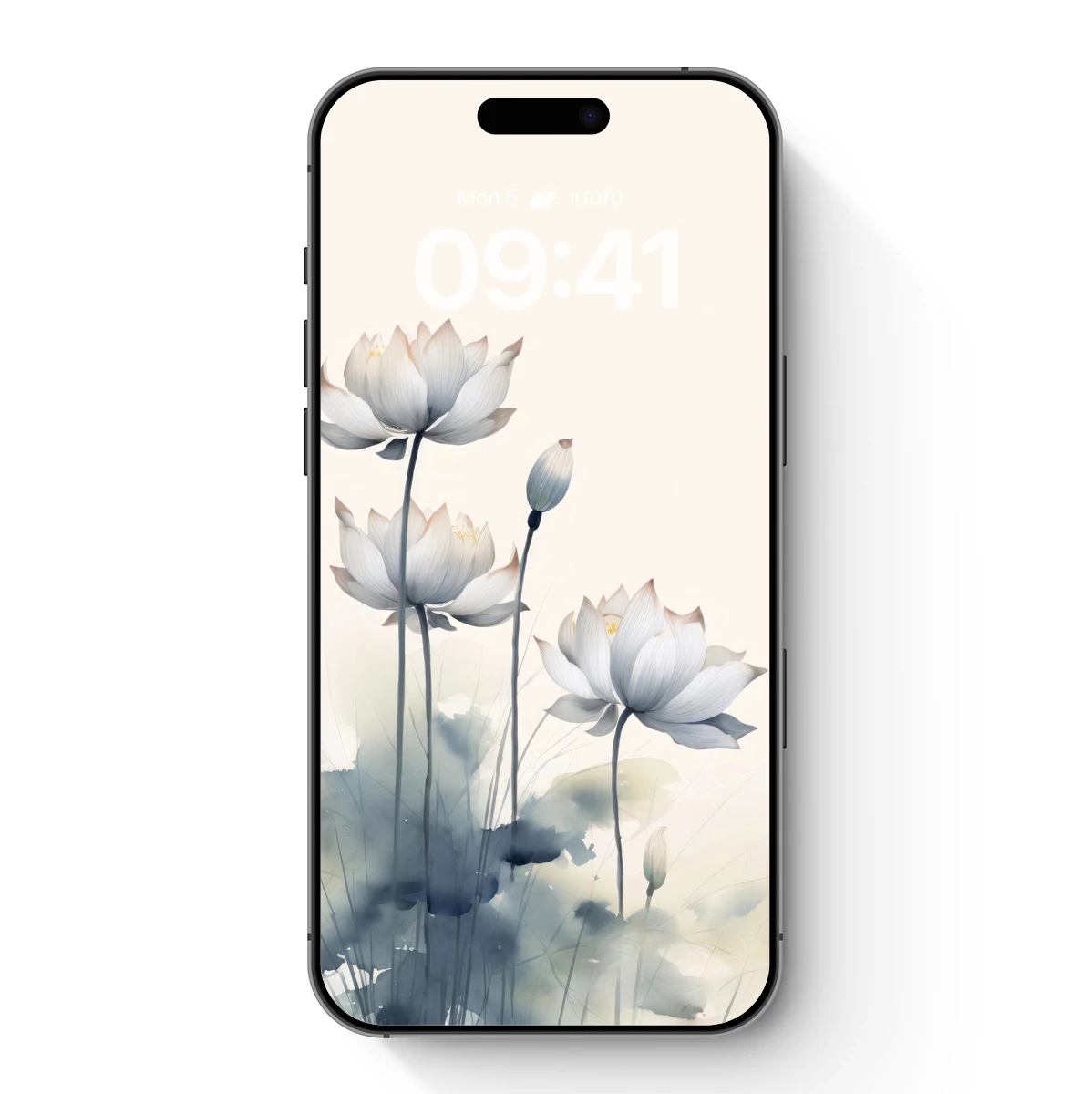 Elegant Lotus Serenity: Watercolor Blossoms in Harmony