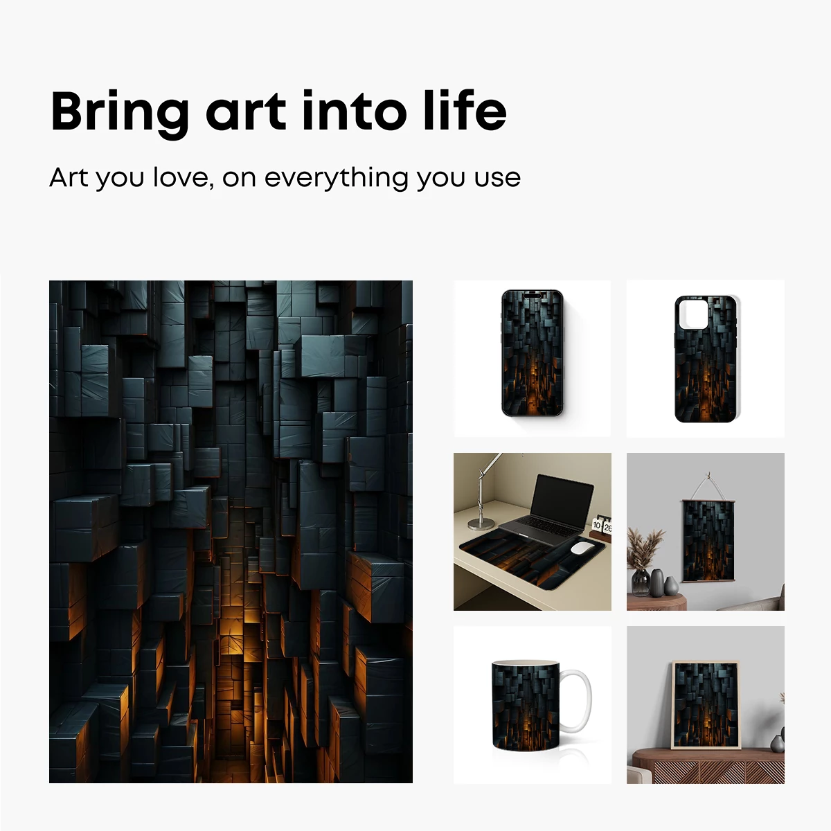 Cubist Shadows: A Luminous Abyss - Image 2