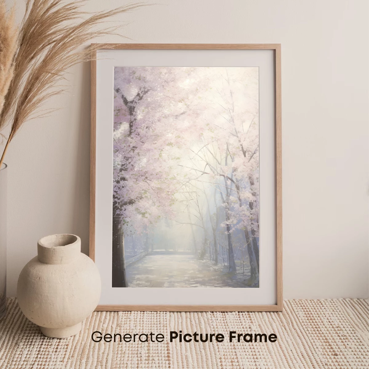 Cherry Blossom Whisper: Ethereal Forest Path - Image 7