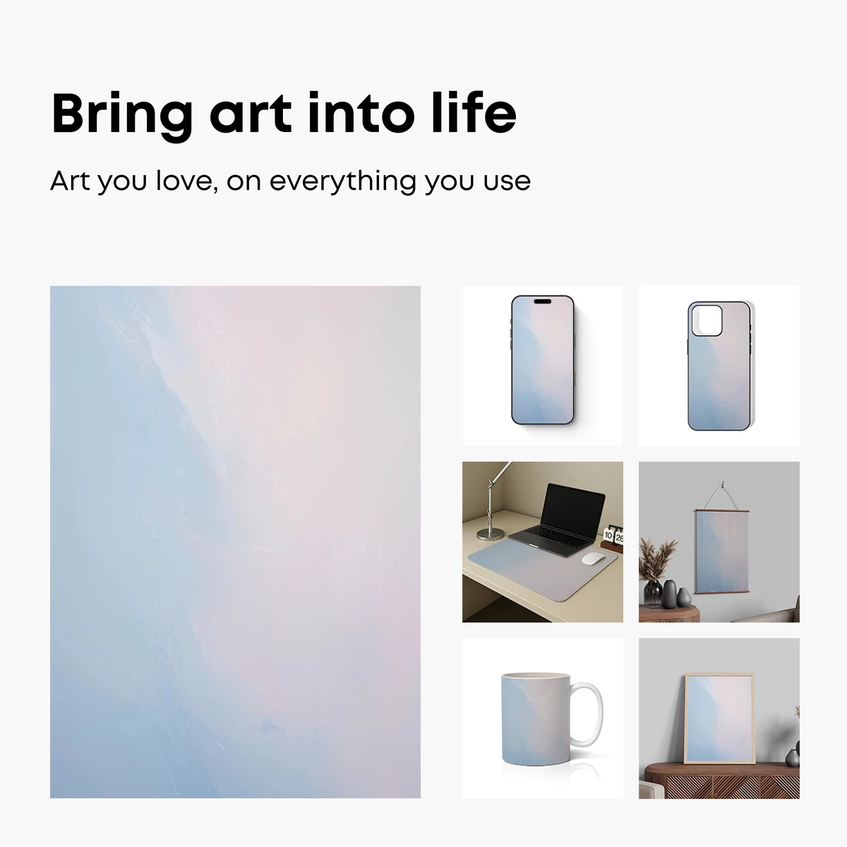 Ethereal Horizon: Soft Pastel Abstract Flow - Image 2