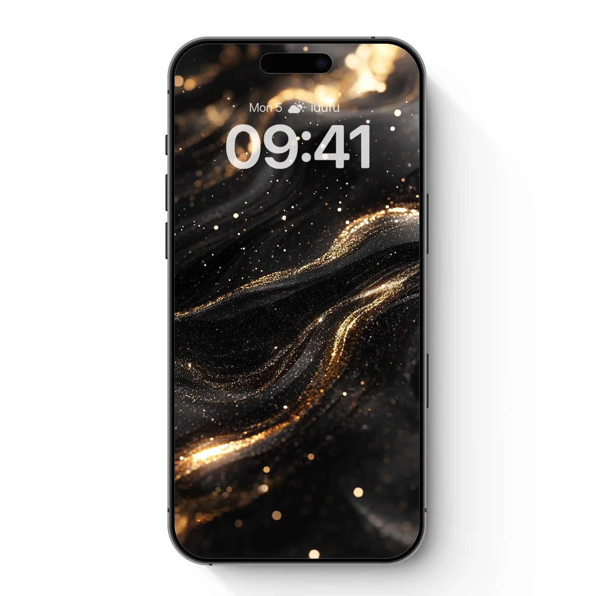Golden Swirls in Midnight Elegance