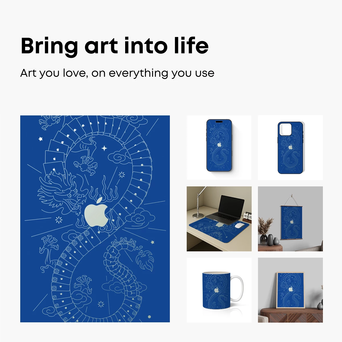 Dragon Apple Fusion: Mythical Tech Art