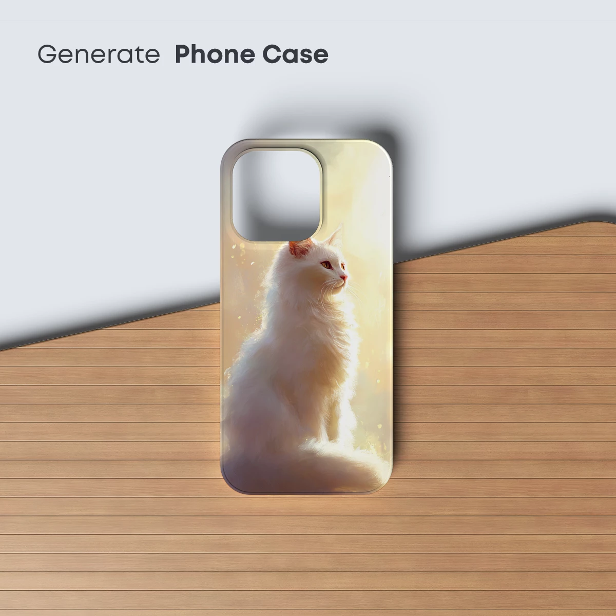 Ethereal White Cat in Golden Light - Image 3