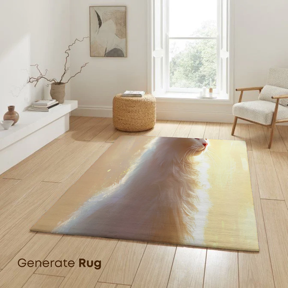 Ethereal White Cat in Golden Light - Image 6