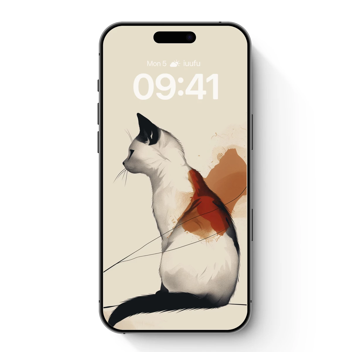 Elegant Siamese in Abstract Warmth