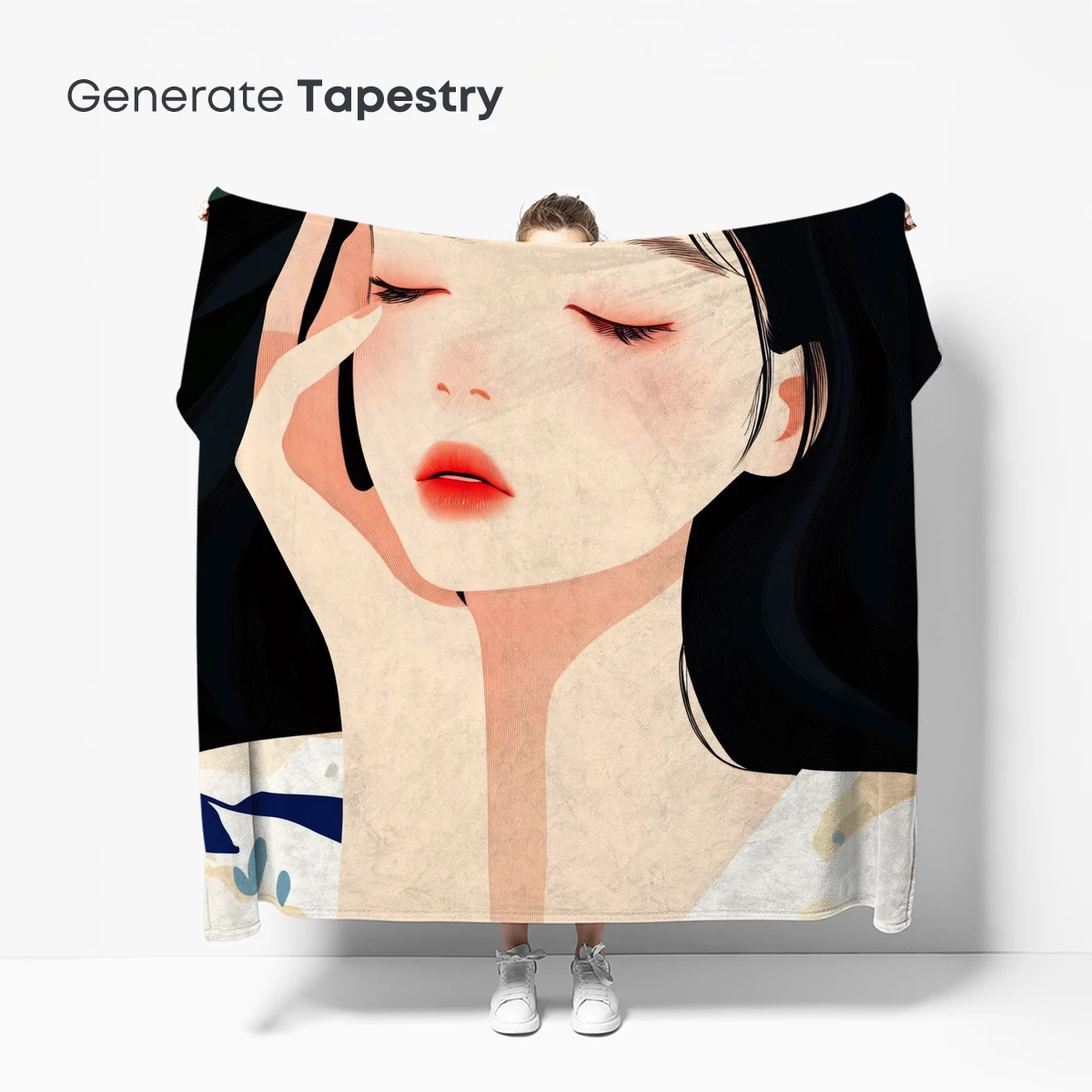 Kawaii Floral Serenity: Dreamy Illustration Art - Image 5