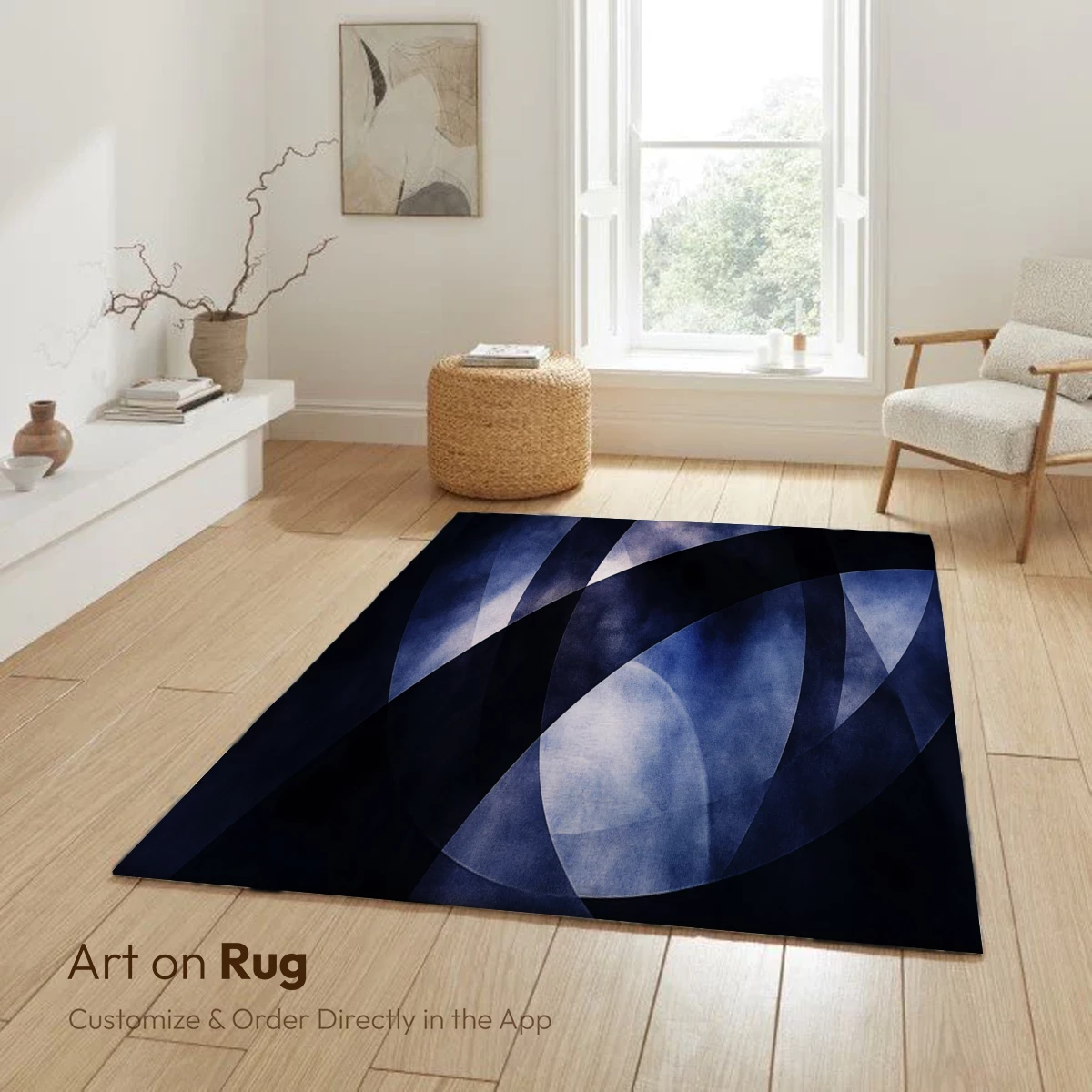 Ethereal Blue Arcs: A Dance of Light and Shadow - Image 5