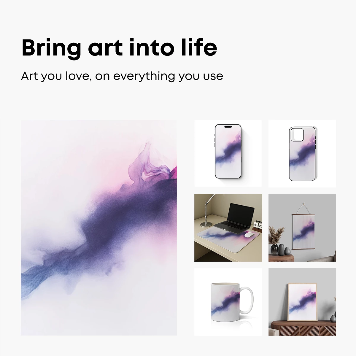 Ethereal Smoke Symphony: Abstract Fluid Art - Image 2