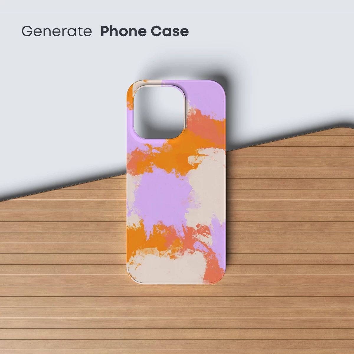 Vibrant Abstract Fusion: Orange and Lilac Harmony - Image 3