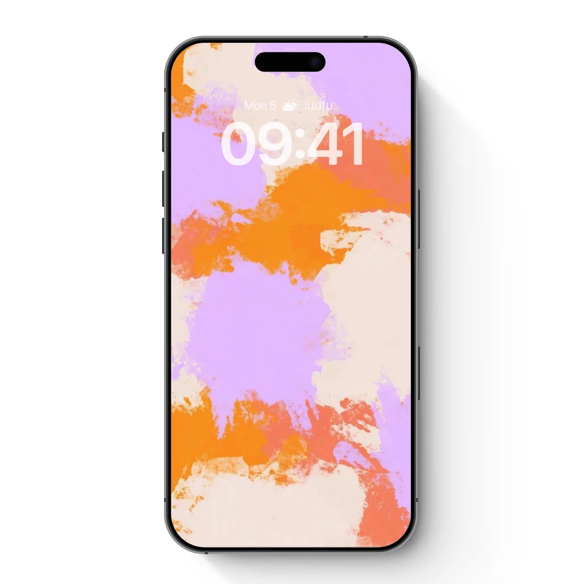 Vibrant Abstract Fusion: Orange and Lilac Harmony