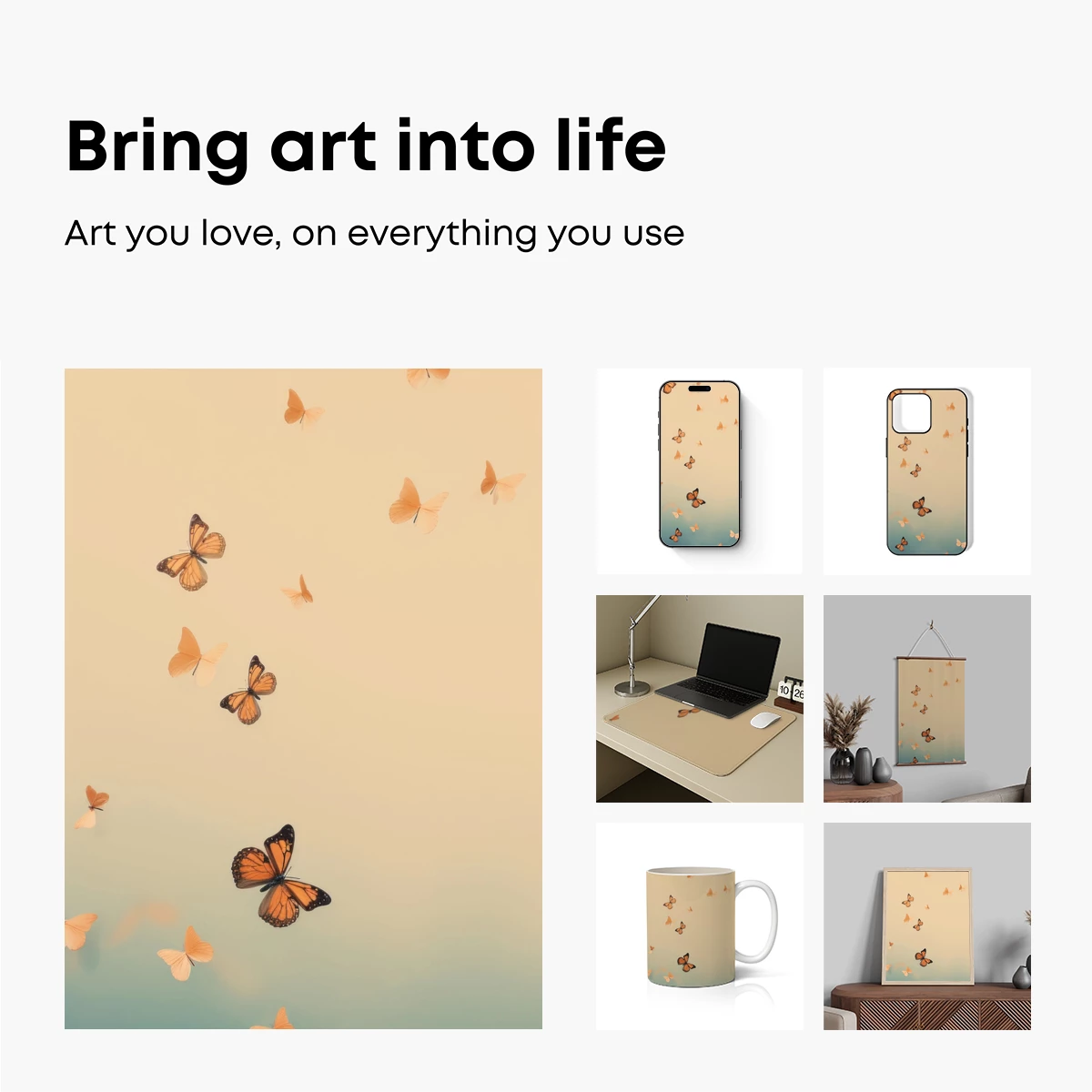 Butterfly Odyssey: Monarch Migration in Pastel Hues