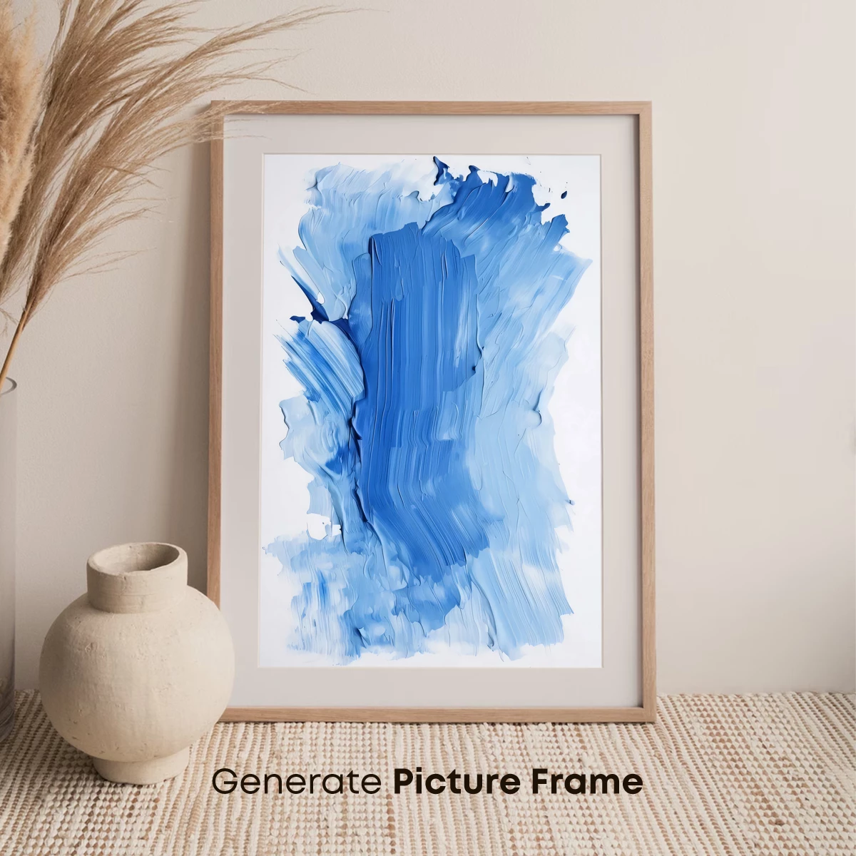 Blue Brushstroke Symphony: Abstract Artistry - Image 7