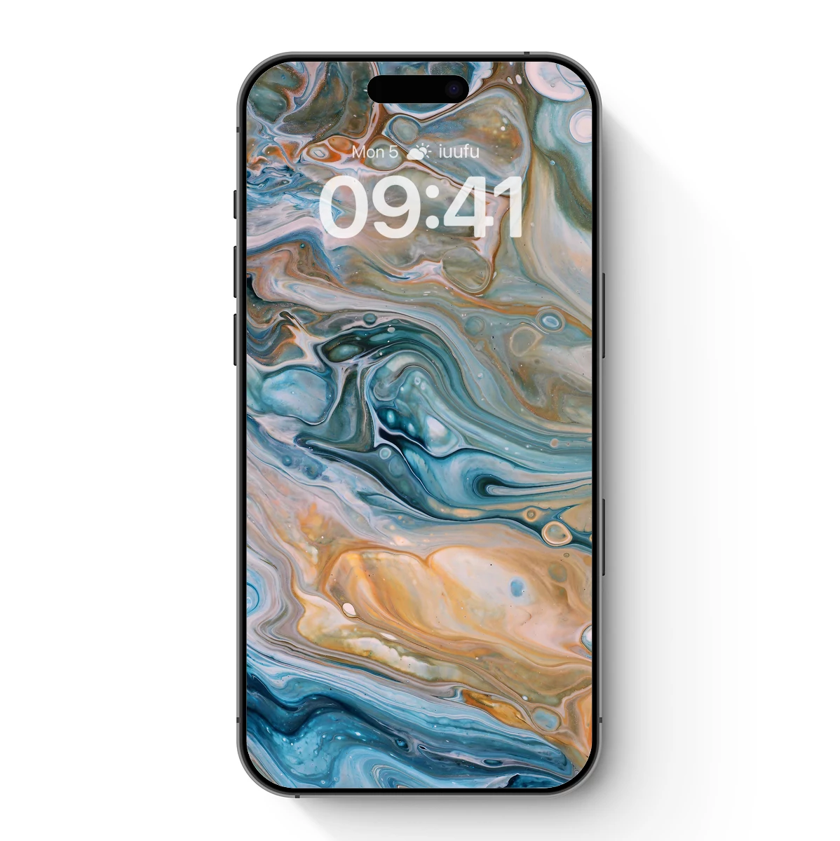 Fluid Dreamscape: Abstract Turquoise and Gold Swirls