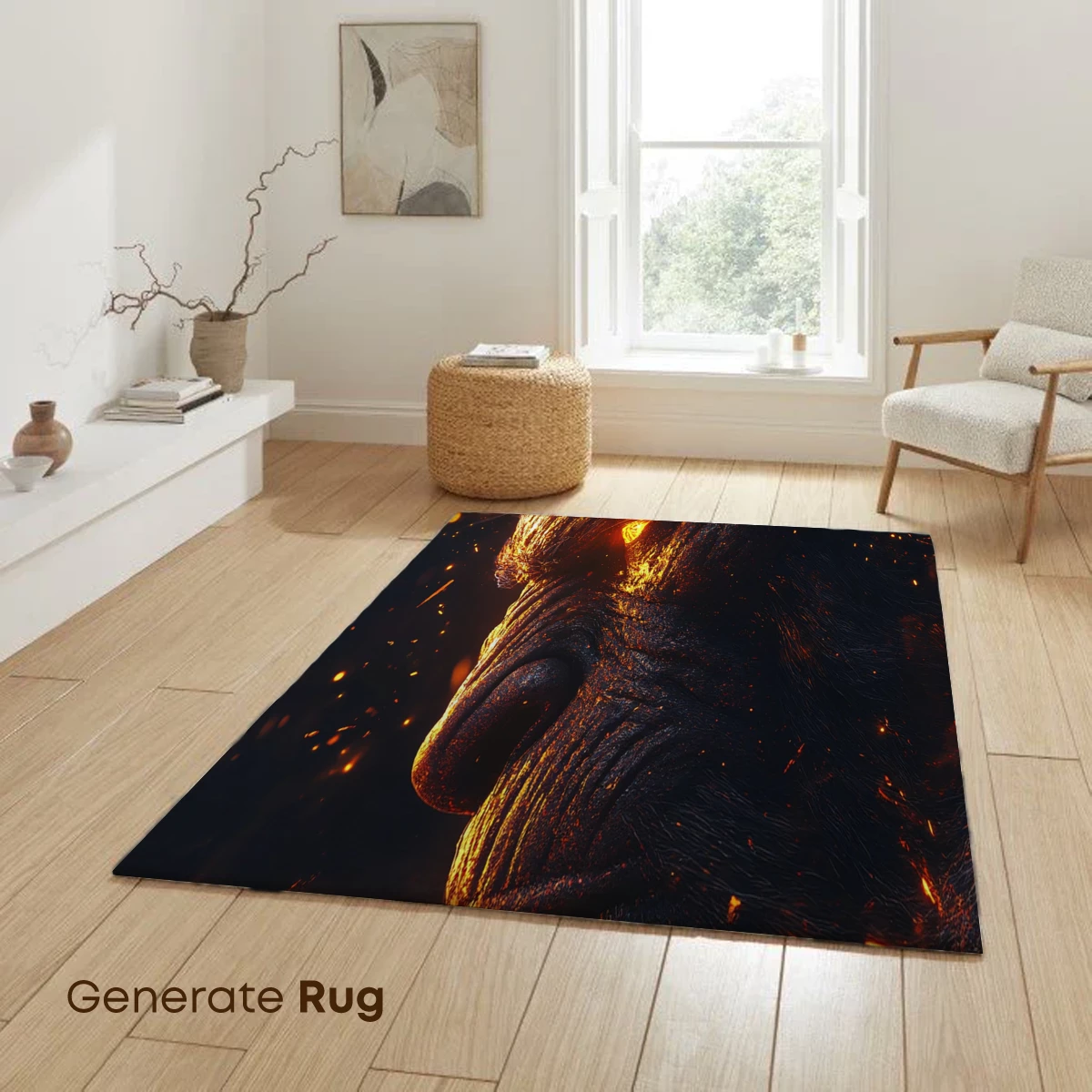 Fiery Ape: Mythic Beast in Ember Light - Image 6