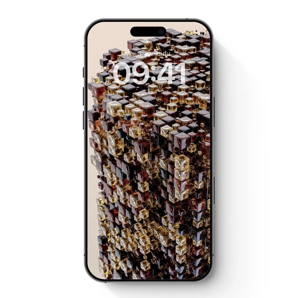 Cubist Crystal Cascade: A Luminous Geometric Symphony