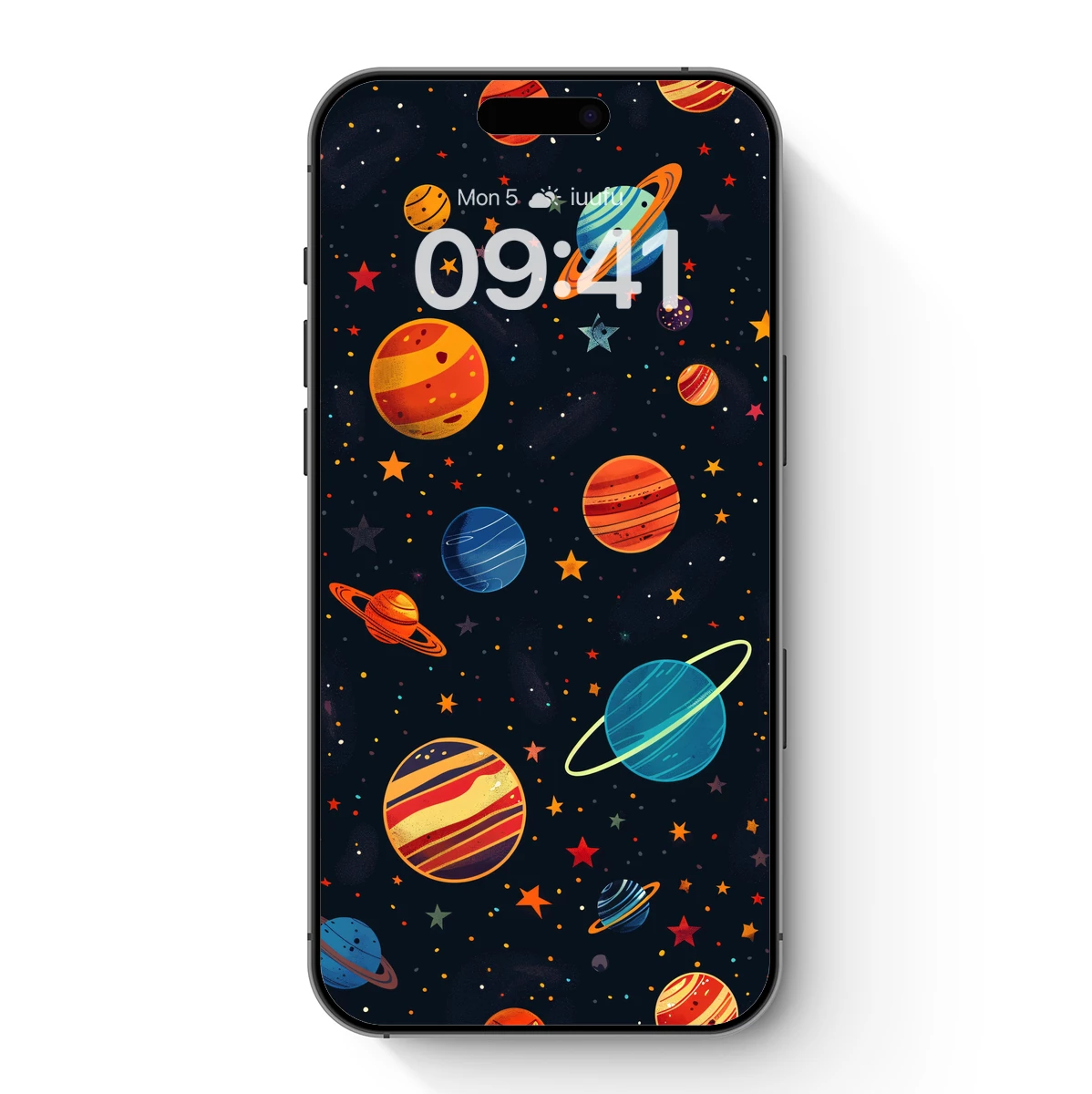 Cosmic Carnival: Vibrant Planets in Playful Space