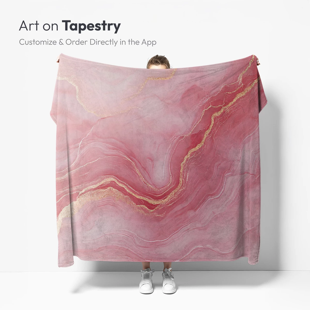 Blush Marble Elegance with Golden Veins - Image 5