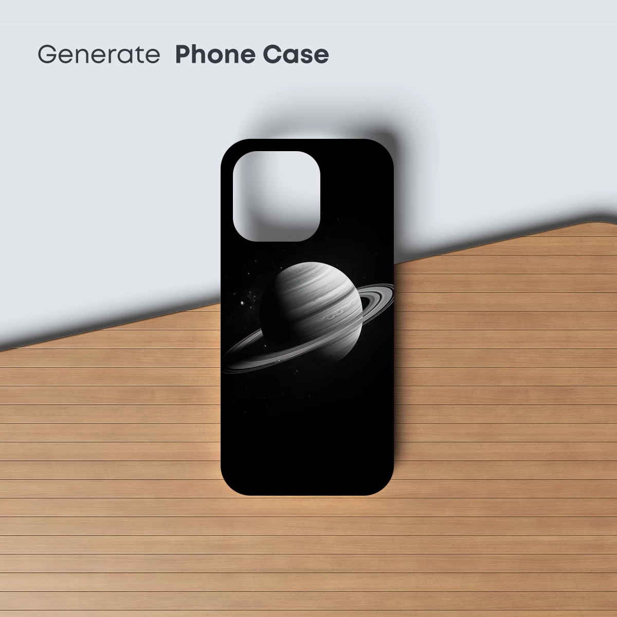 Eternal Saturn: Cosmic Elegance in Monochrome - Image 3