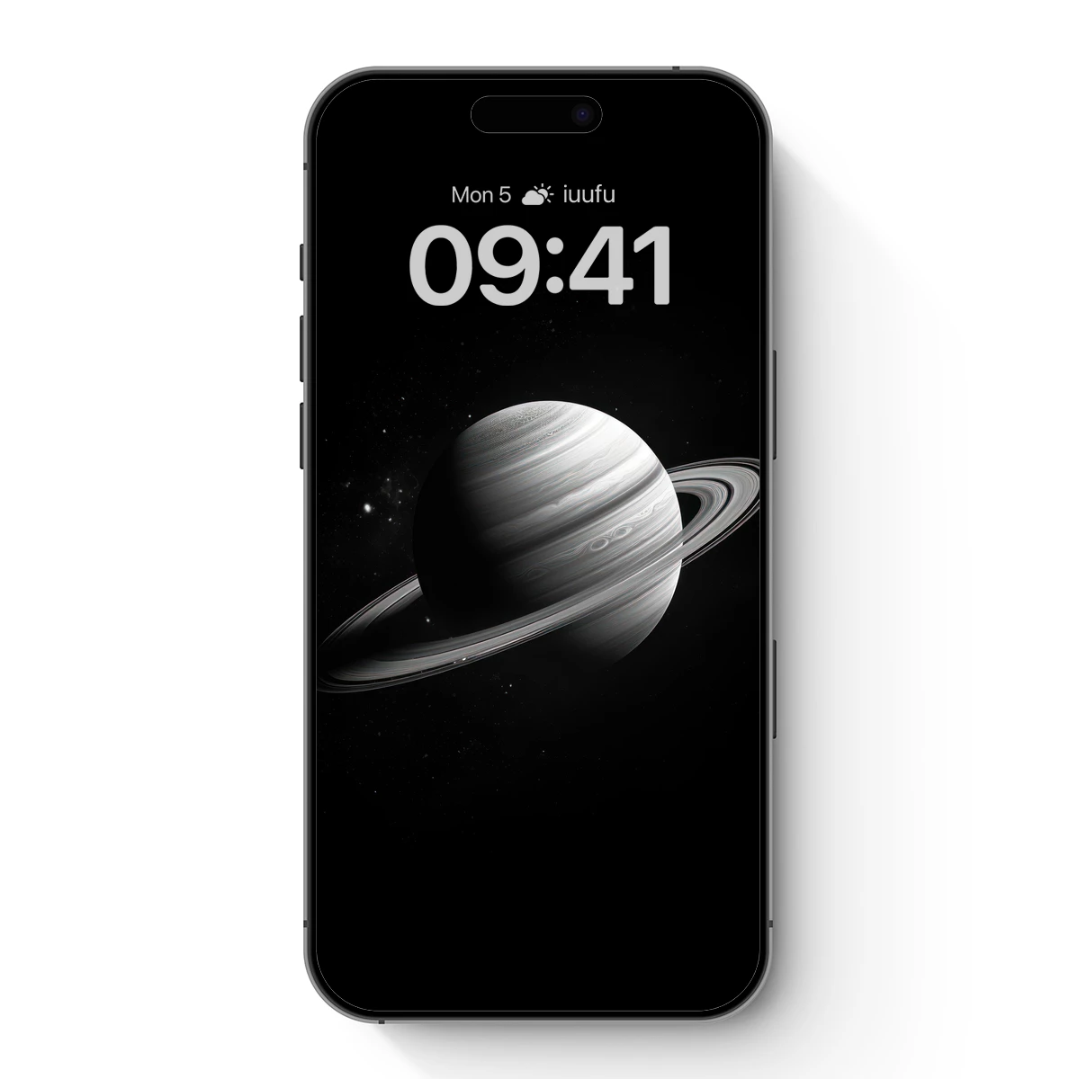 Eternal Saturn: Cosmic Elegance in Monochrome