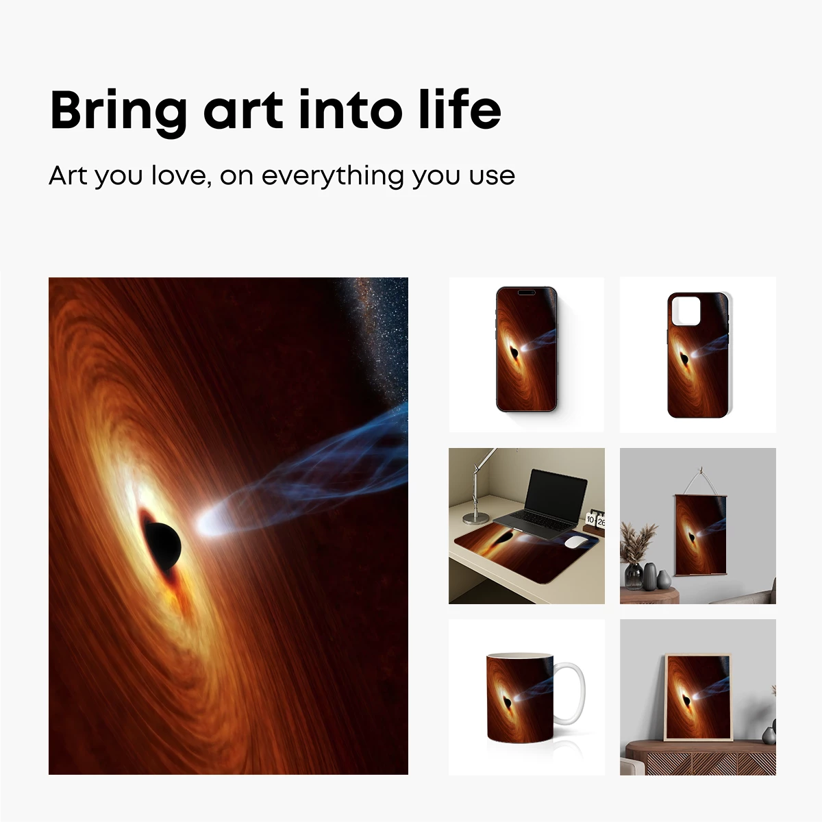 Cosmic Vortex: Black Hole's Dance with Light - Image 2
