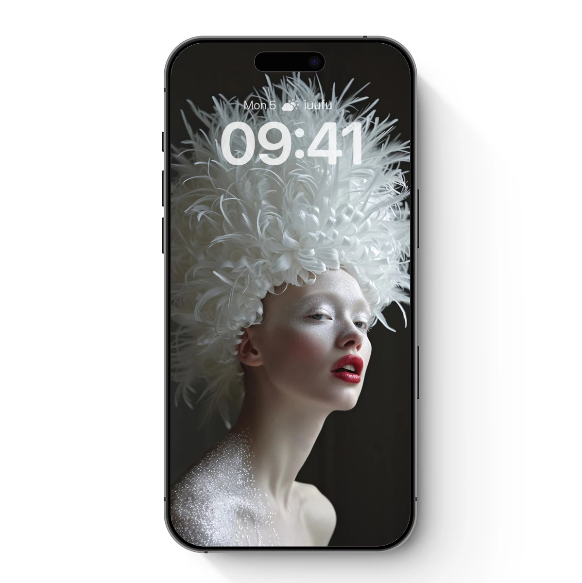 Ethereal Feathered Muse: A Symphony in White and Silver