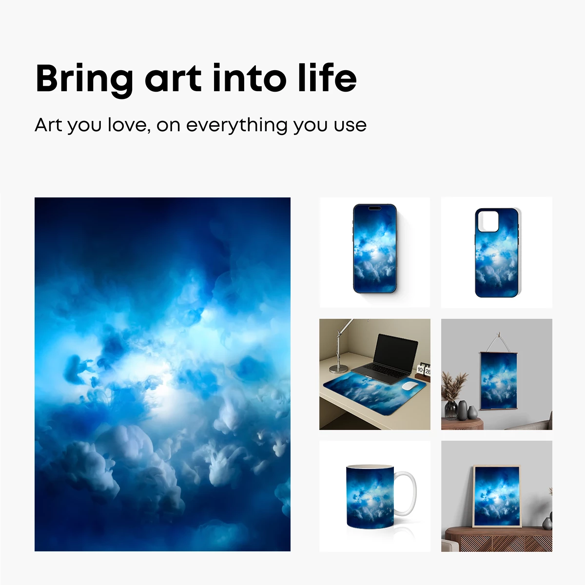 Ethereal Blue Clouds: A Celestial Dream - Image 2