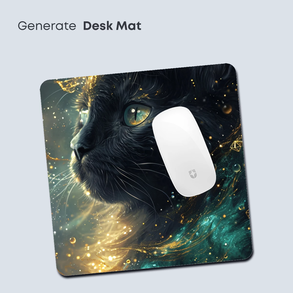 Cosmic Cat: Golden Whiskers in Stardust - Image 4