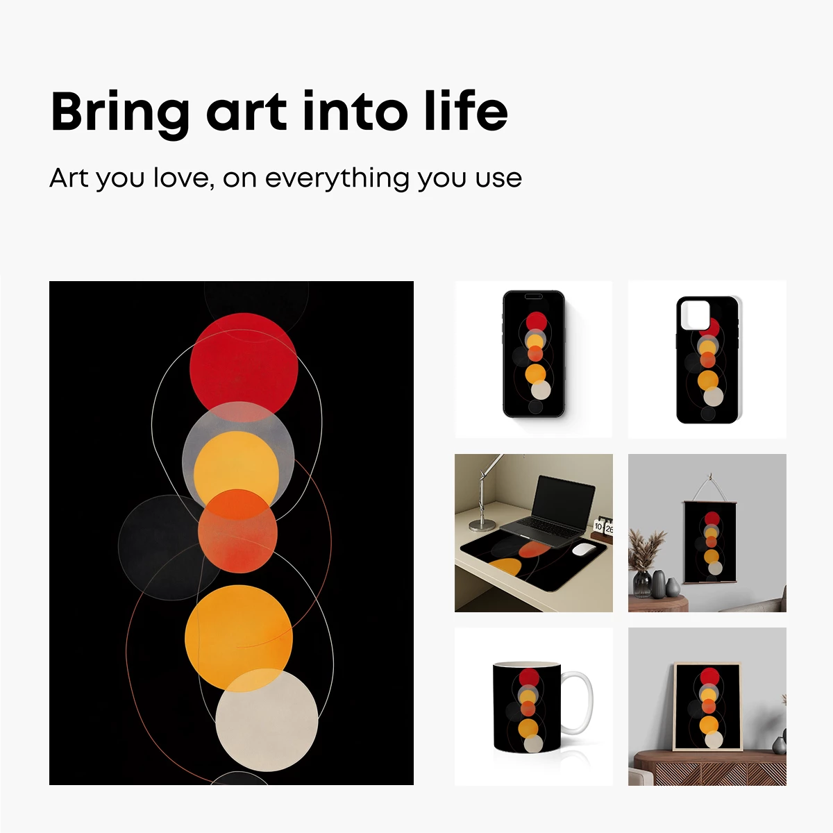 Geometric Harmony: Interlocking Circles in Warm Tones - Image 2