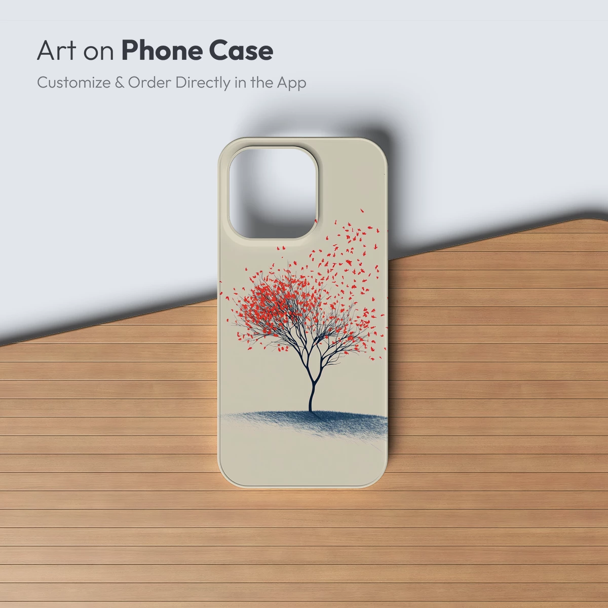 Autumn's Whisper: Tree of Falling Leaves - Image 2