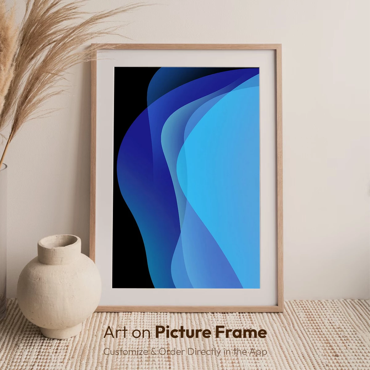 Fluid Blue Elegance: Abstract Waves in Harmony - Image 7